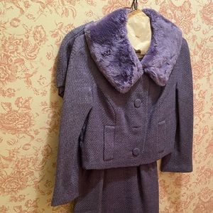 Vintage Purple Dress and Collared Jacket Size XXS